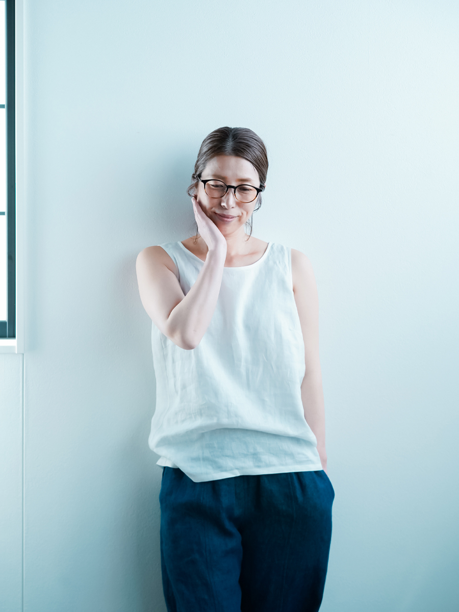 リネンタンクトップ】脇汗対策の救世主 よしタンクNEO ／ 白色 p005d-wht1