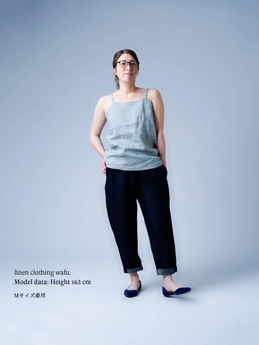 リネンキャミソール】下着をつけずに快適に過ごせる トッキノン