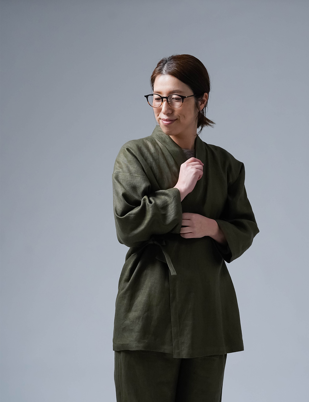 リネン作務衣】隠れた名品 !プレミアムリネン 作務衣上下セット