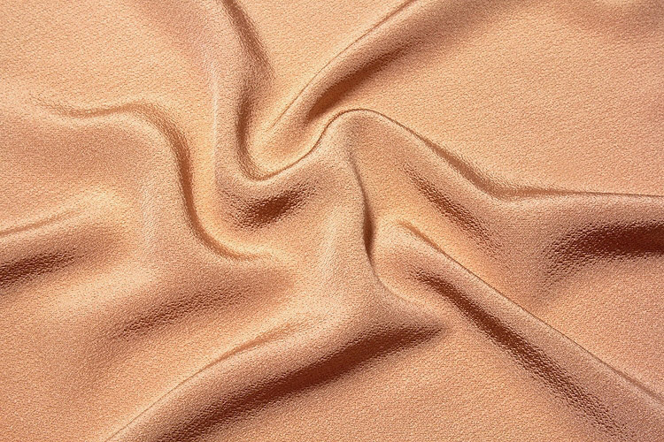 京の雅：草木お茶染」 洗柿色系 草木染 堅牢染 高級ちりめん使用 4丈