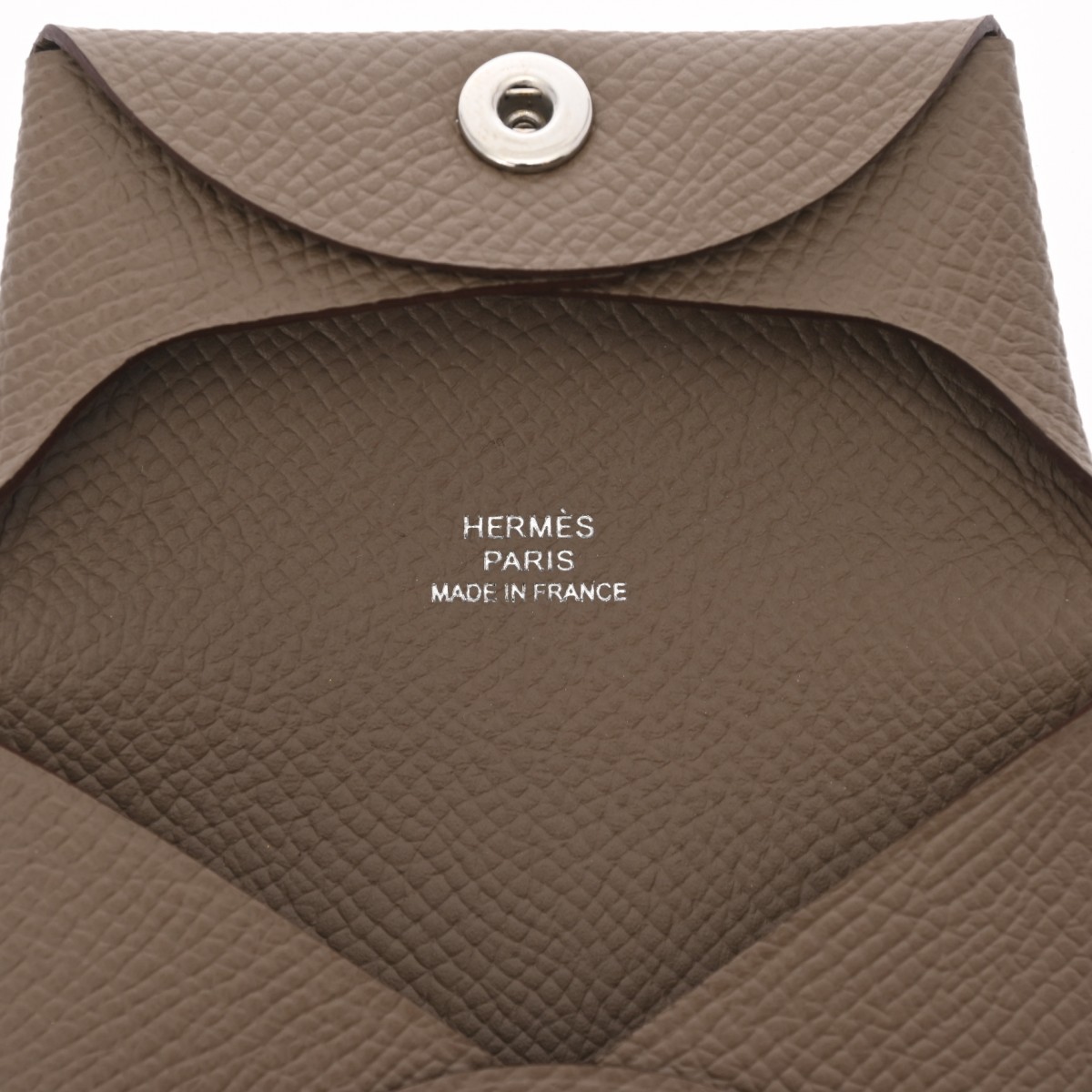 エルメス バスティア エトゥープ ヴォーエプソン ユニセックス 財布