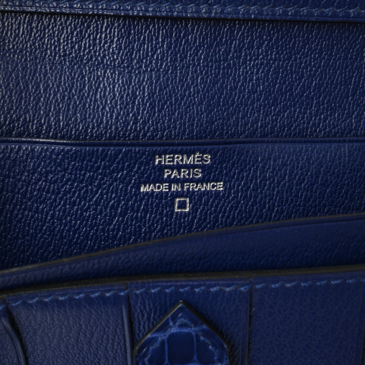 エルメス ベアンスフレ ブルーエレクトリック アリゲーターリセ ユニ