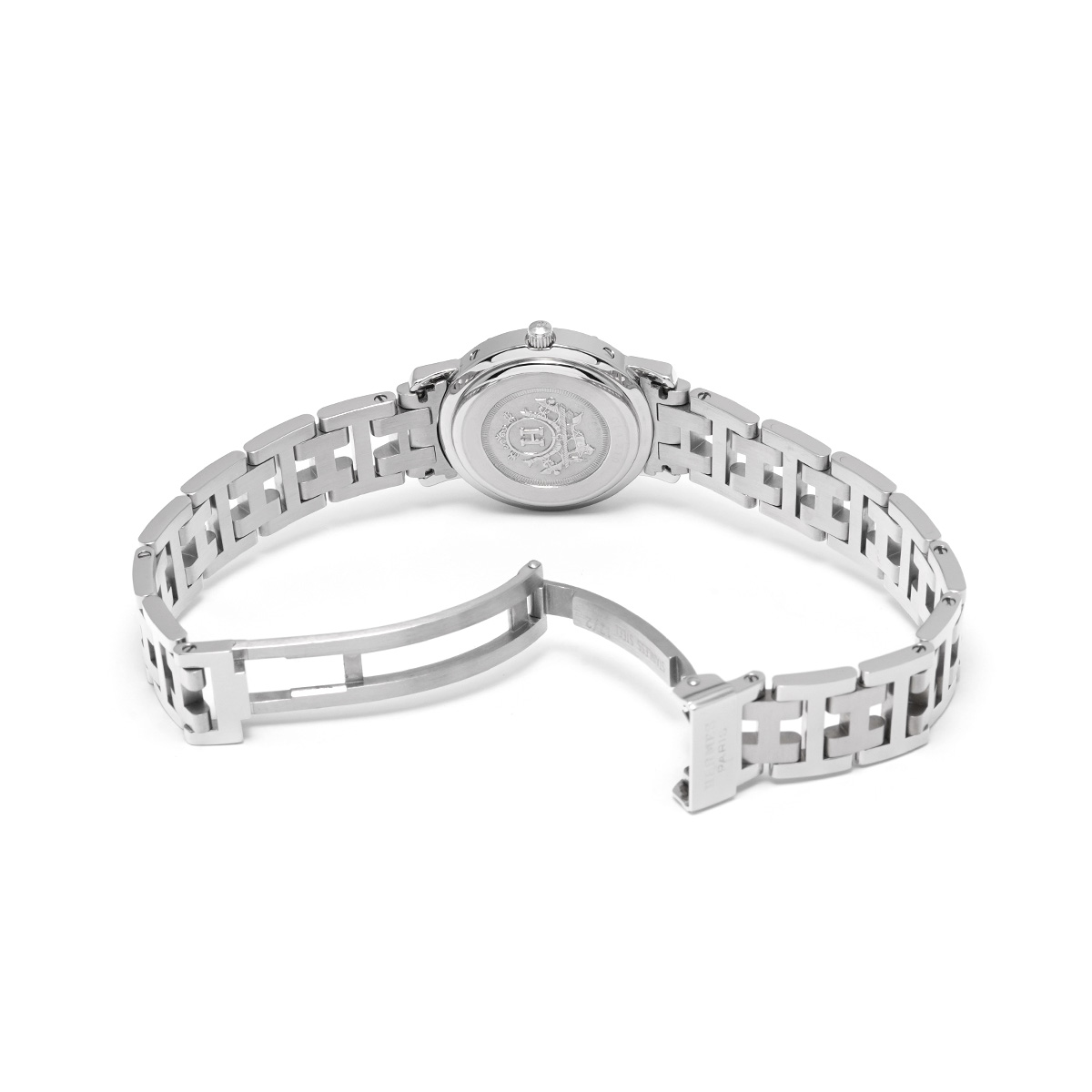 エルメス クリッパー CL4.210 グレー レディース 時計 【中古