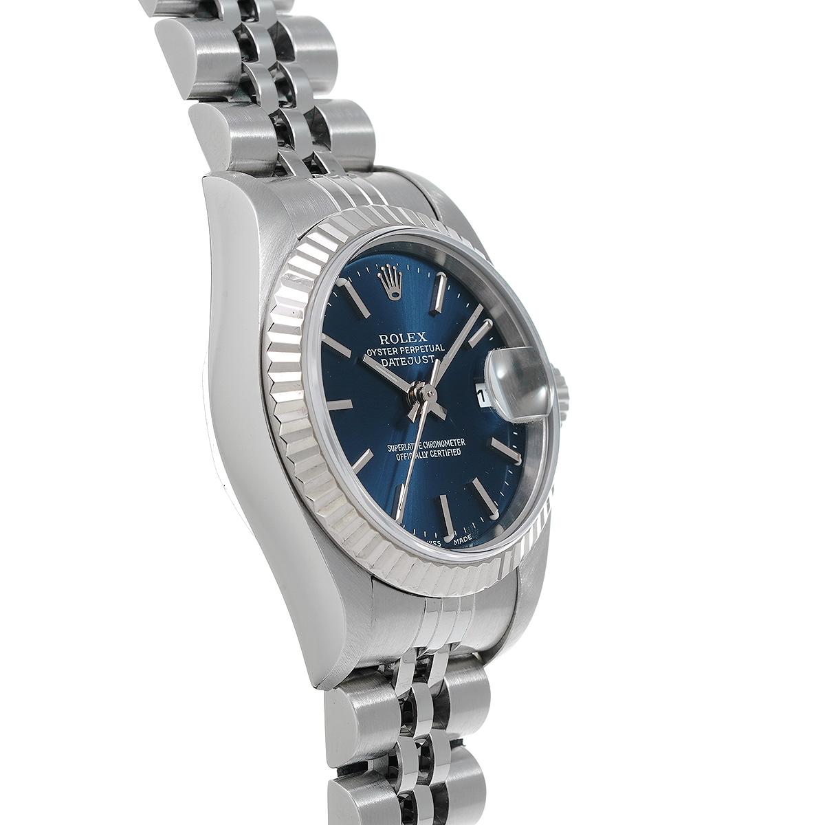 ロレックス デイトジャスト 79174 ネイビー レディース 時計 【中古