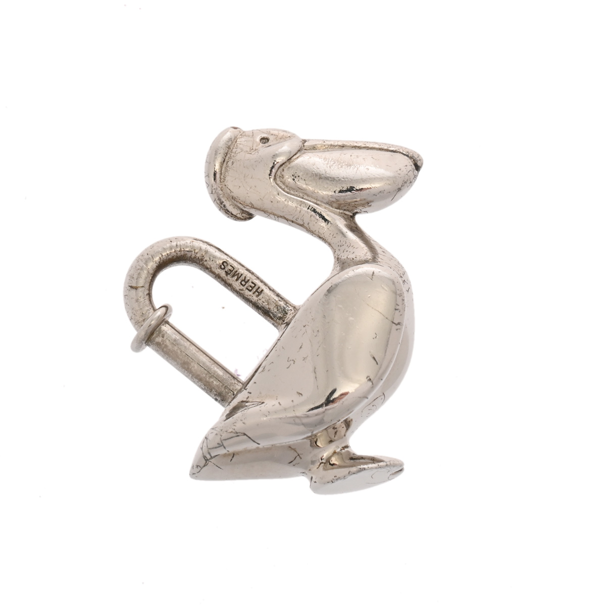 エルメス カデナ ペリカン 1992年限定 シルバー メタル ユニセックス