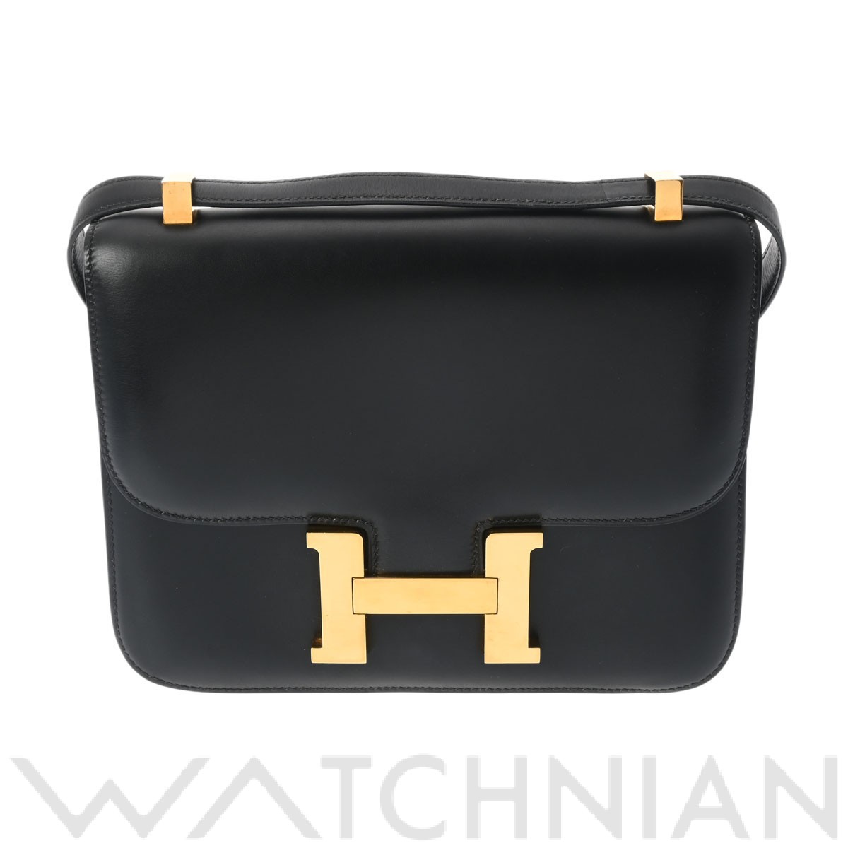 エルメス コンスタンス 23 ブラック/ゴールド金具 ボックスカーフ