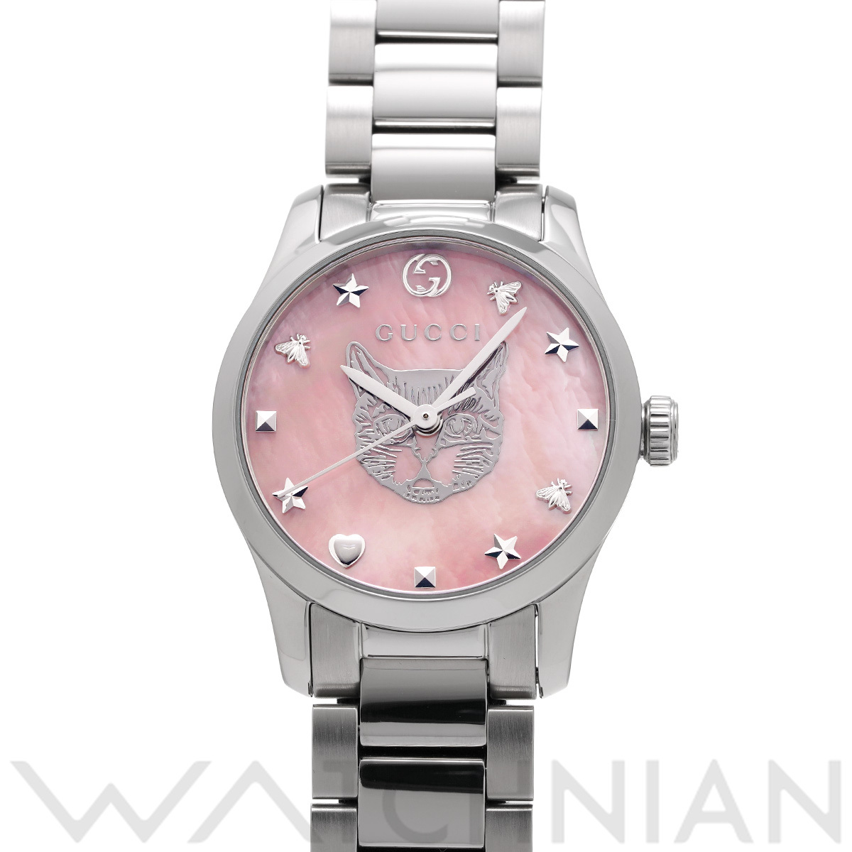 グッチ Gタイムレス YA1265013 ピンクシェル レディース 時計 【中古
