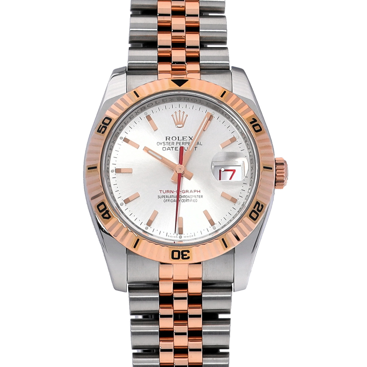 ロレックス デイトジャスト ターノグラフ 116261 シルバー メンズ 時計