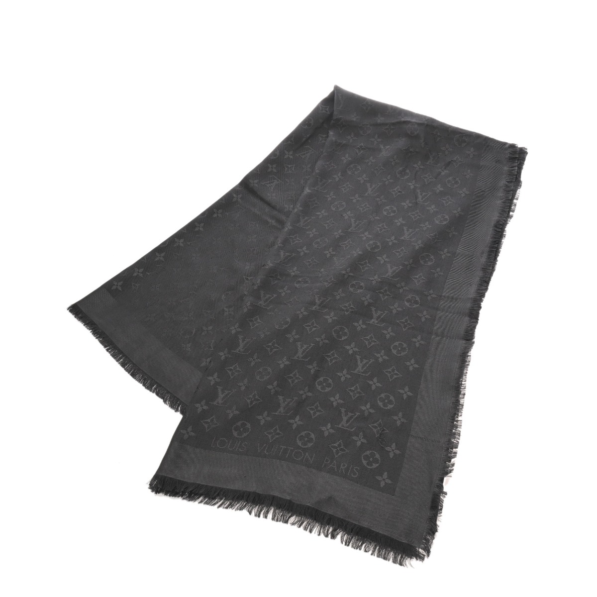 ルイ ヴィトン モノグラム ショール モノグラム アントラシット グレー
