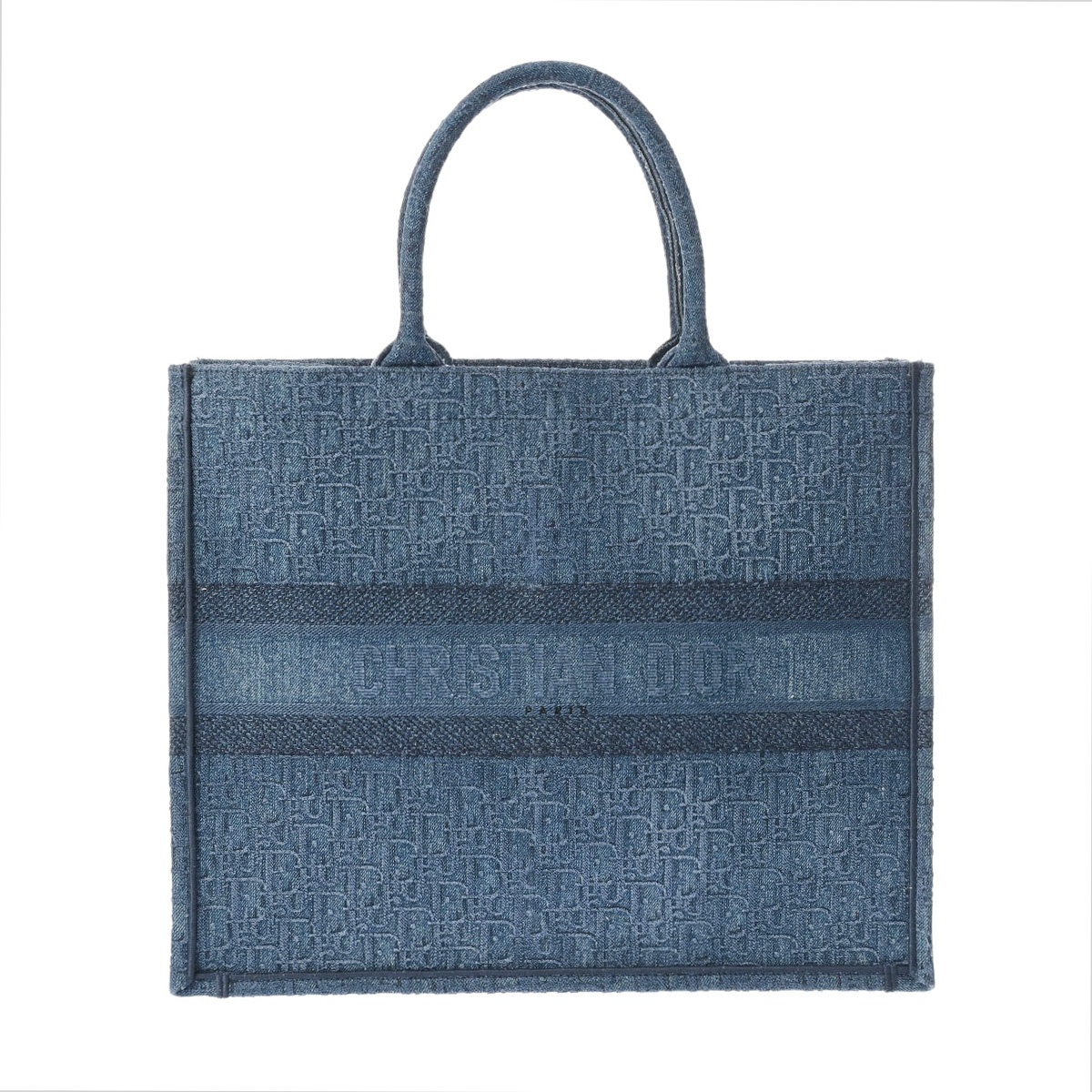 クリスチャンディオール ブックトート ラージサイズ ブルー デニム