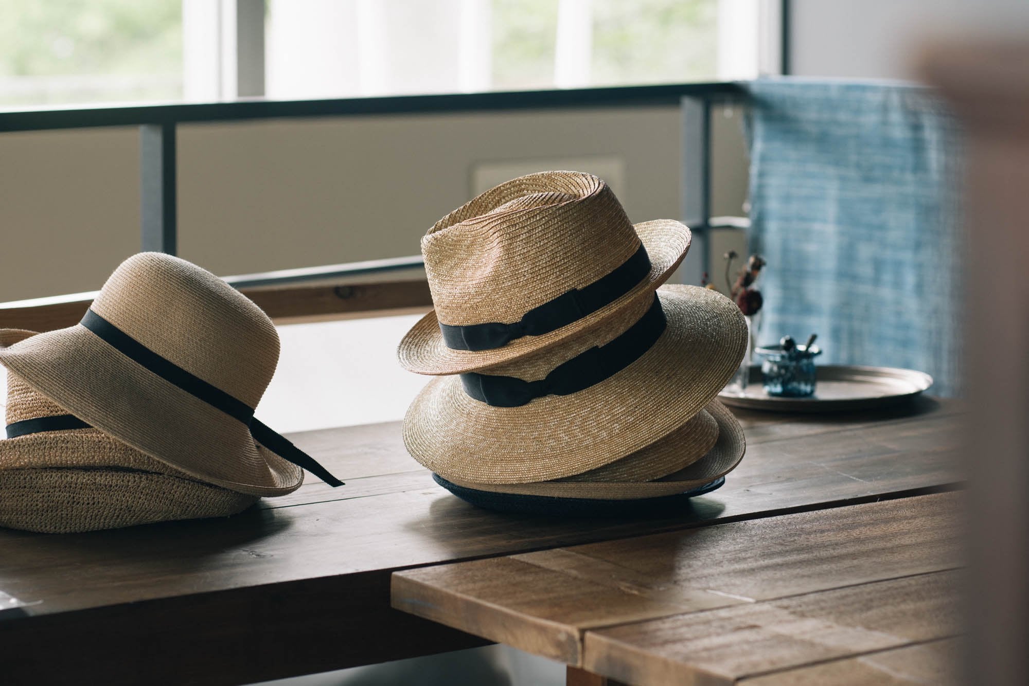 帽子 ラフィアブレードフェドラー7｜石田製帽