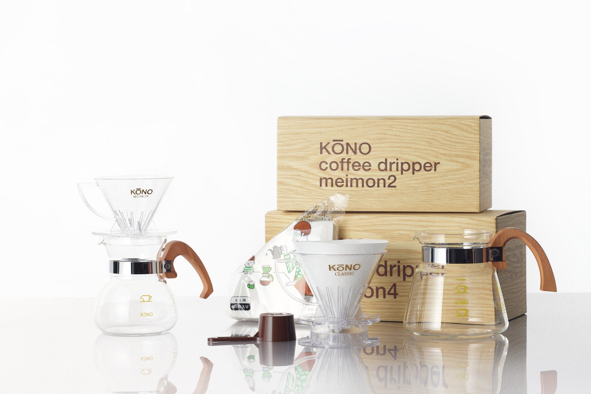 名門ドリッパーセット ウッドハンドル｜KONO (コーノ)
