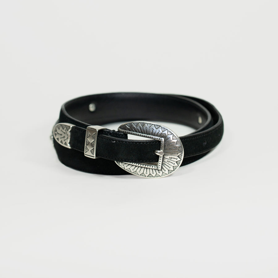 ALBERTO LUTI/Suede Concho Belt/Black – WEARLNESS