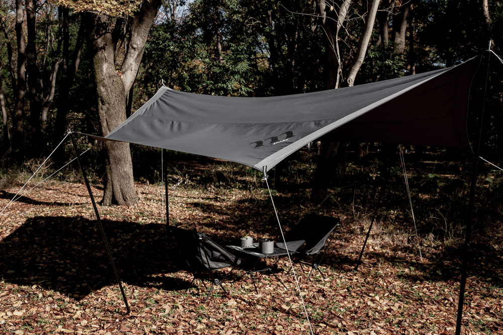 ついにムラコからも、人気のTC素材を使ったタープが大小2モデル登場