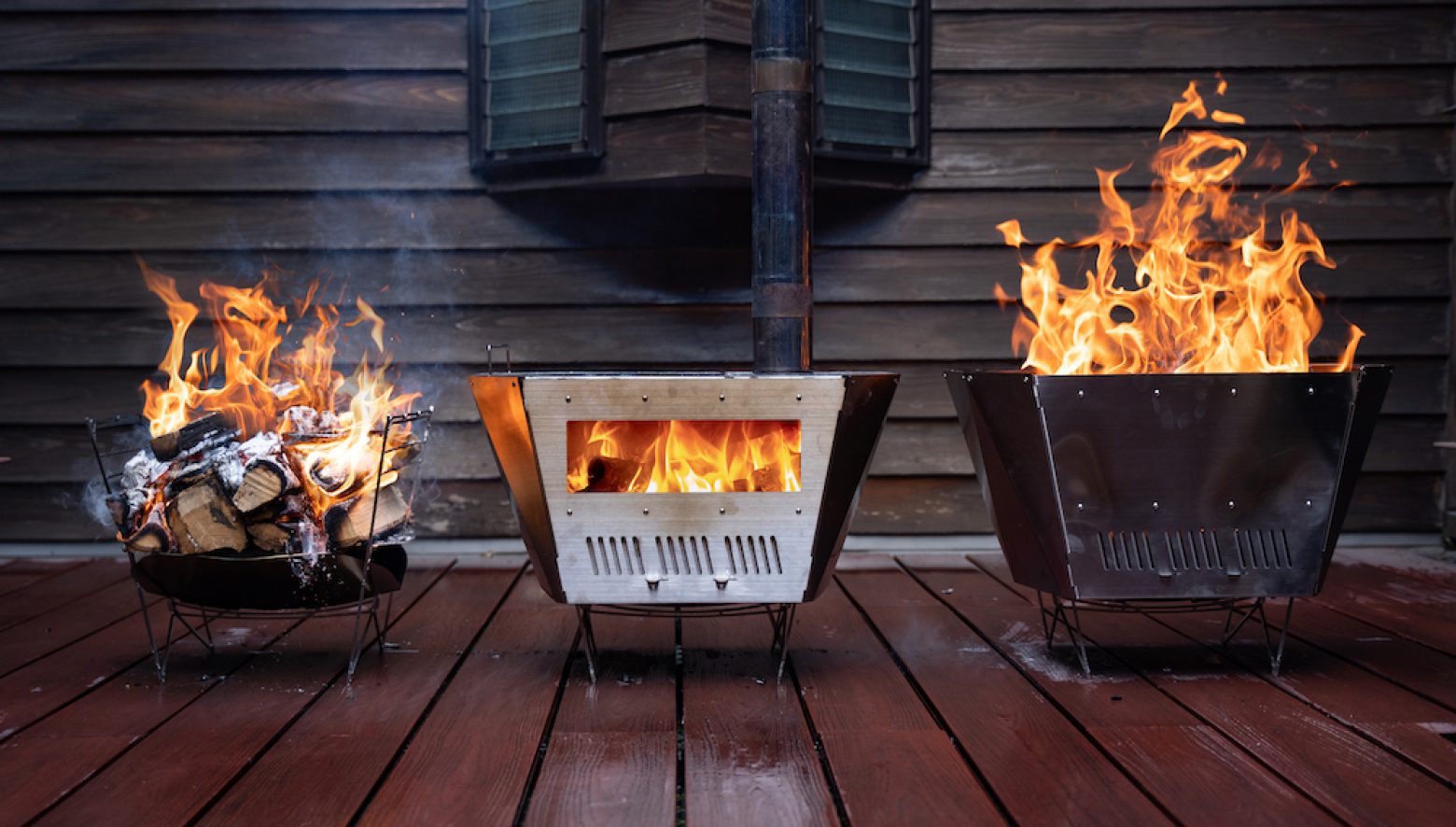 MAAGZの焚き火台「ラプカ」が進化！ 薪ストーブにも変身できるカスタム