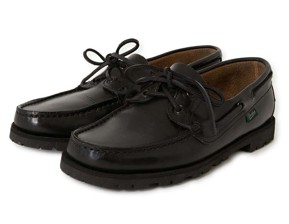 ブルーブルーがパラブーツに別注。男前でラグジーな漆黒デッキシューズ