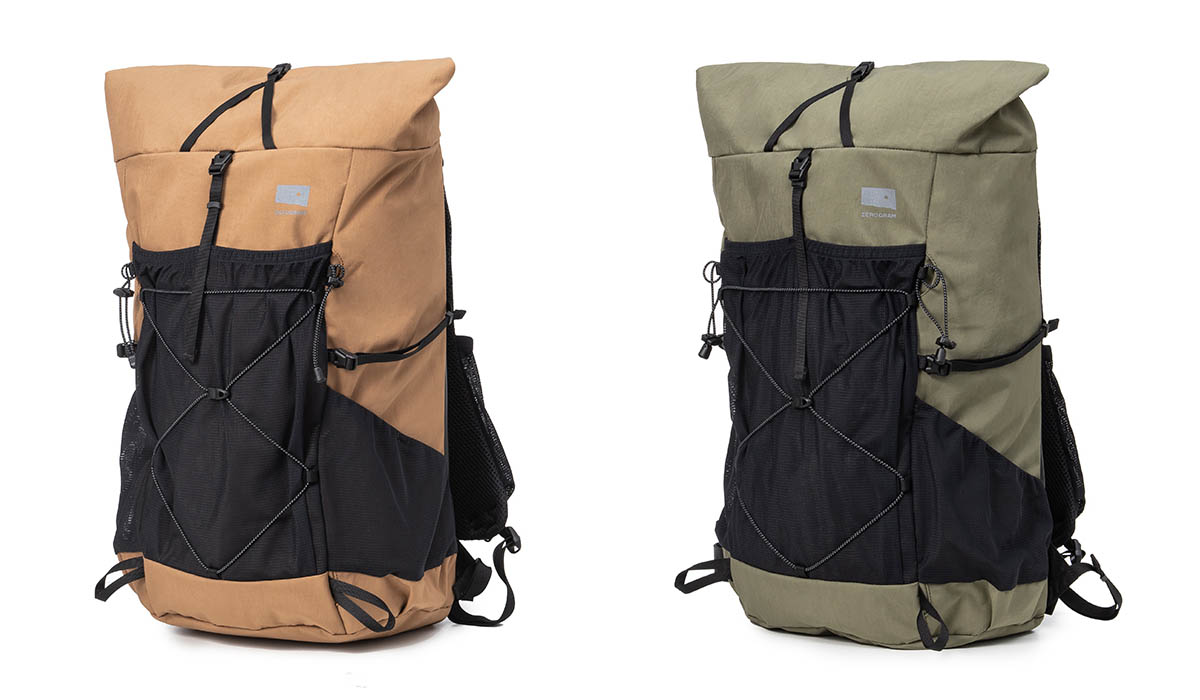 ゼログラムのロールトップ型バックパックに、使い勝手◎な30Lサイズが