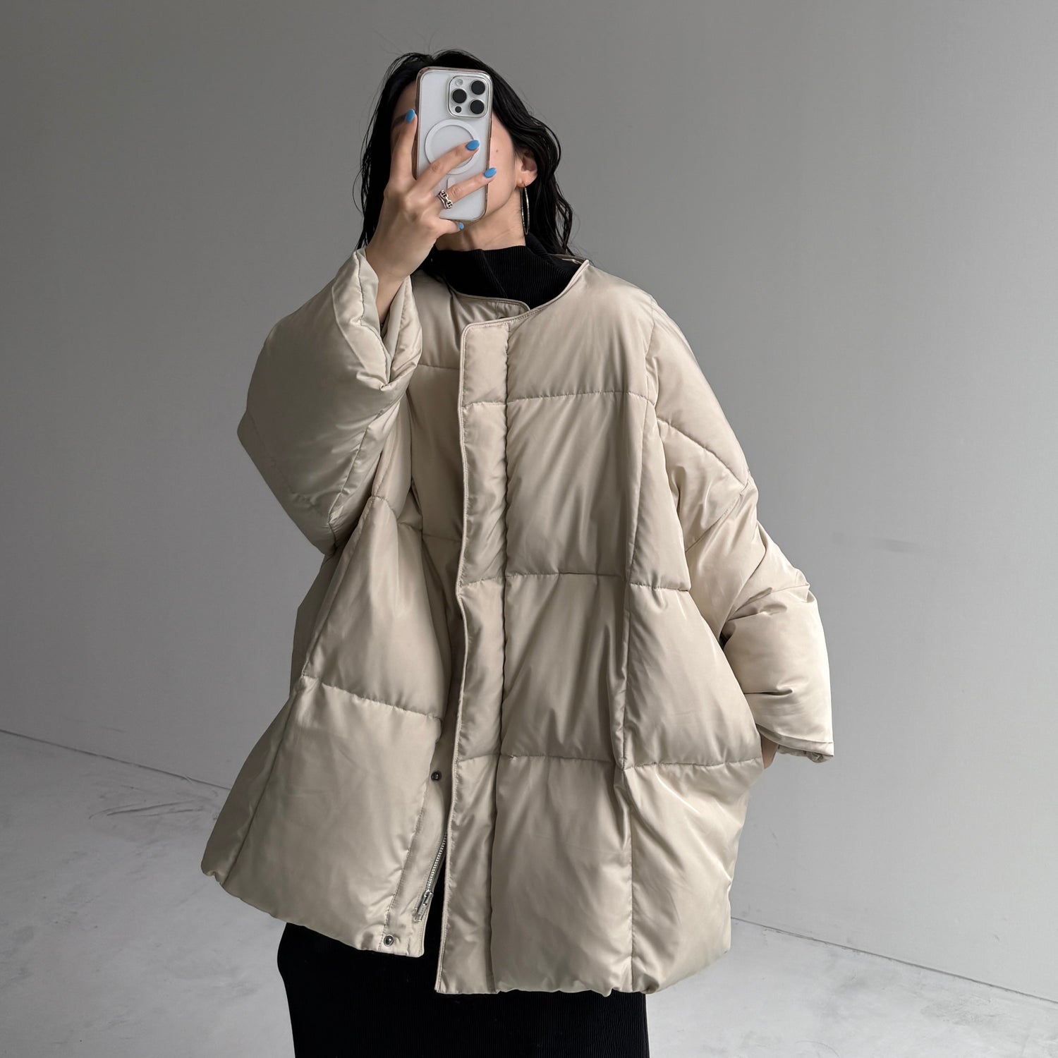 選べるポケット】perfect silhouette down / beige （パーフェクト