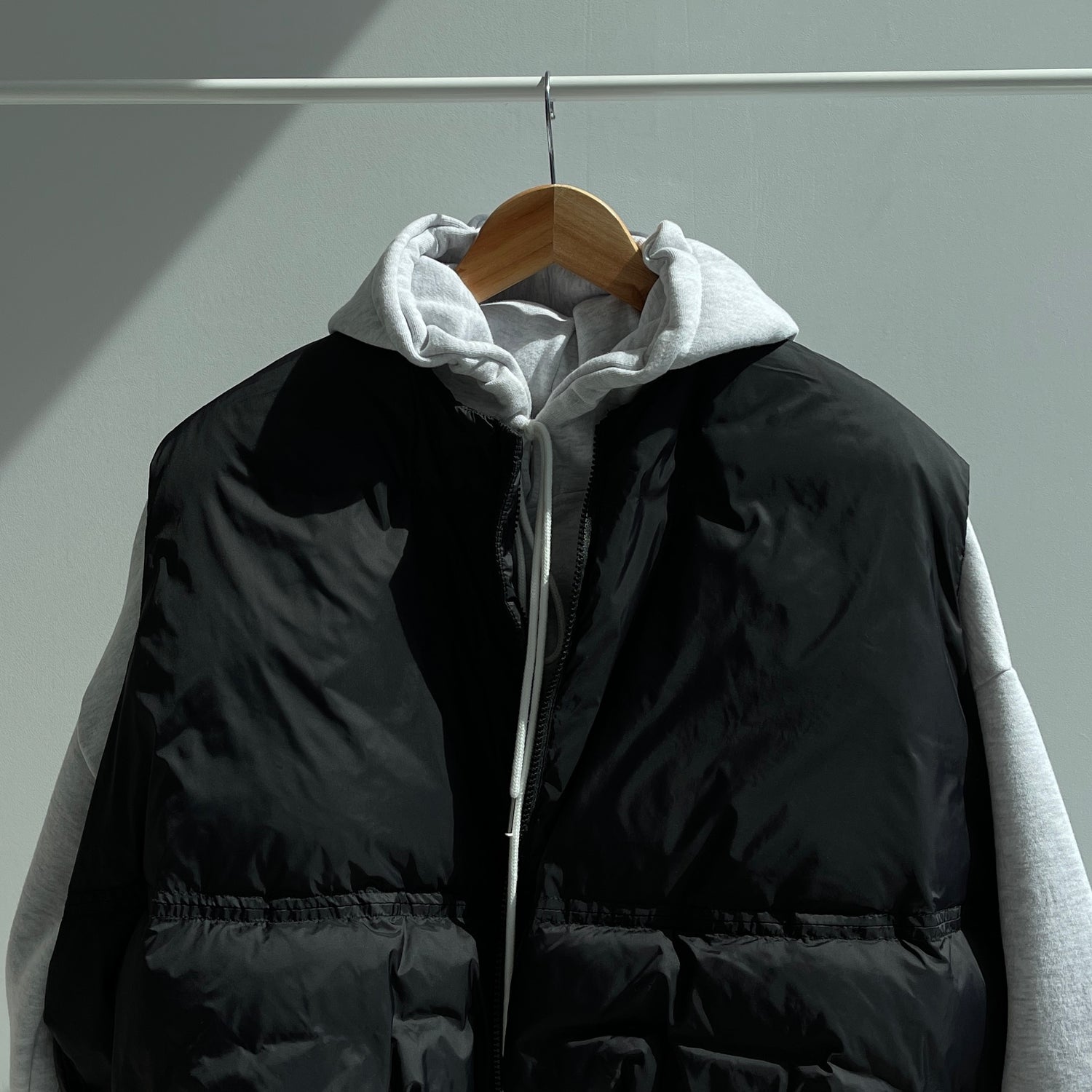 egg down vest / black （パーフェクトシルエットダウンコート