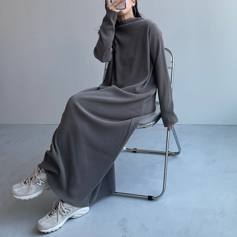 daily daily super stretch pleats one piece / ash gray [FREE or