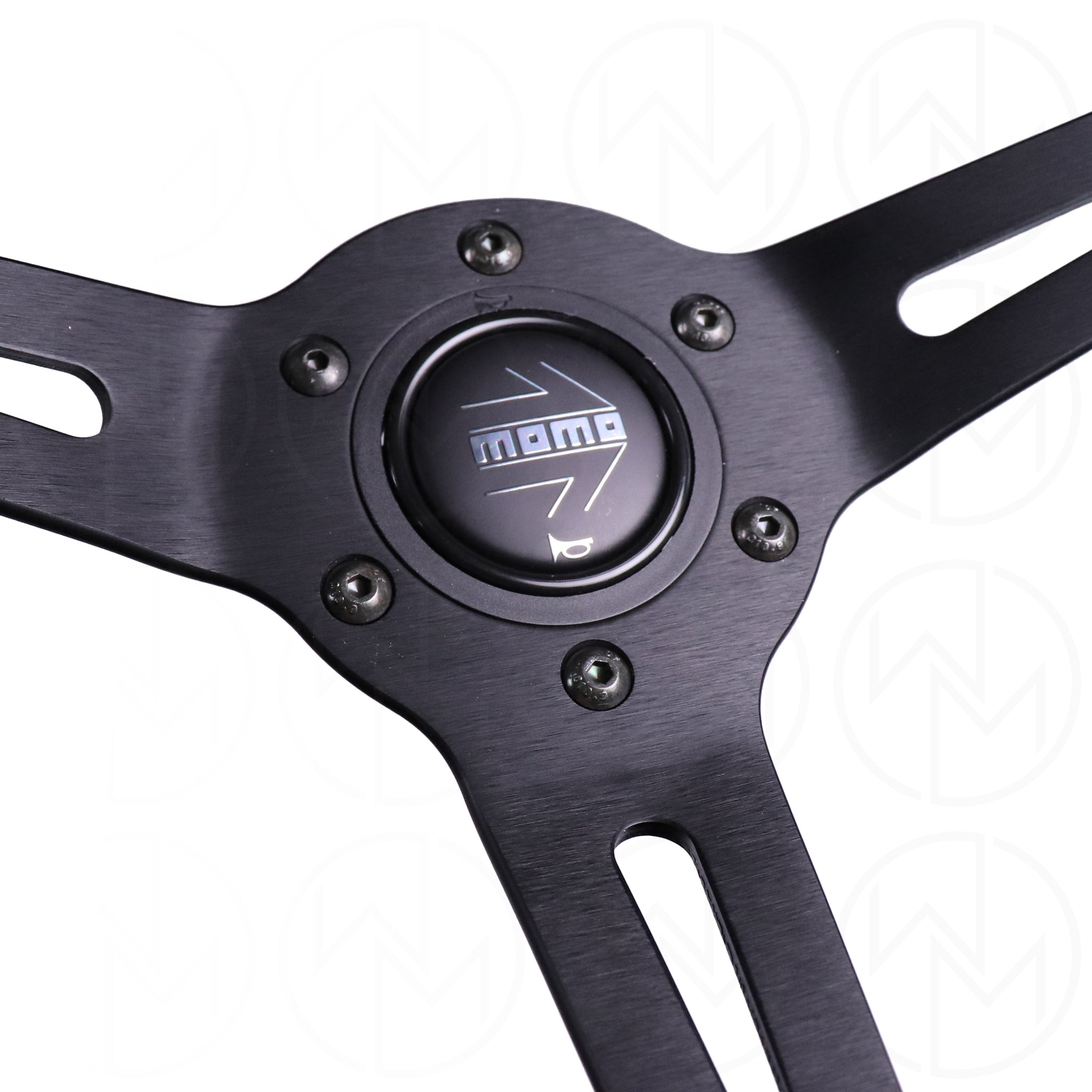 Momo Gotham Steering Wheel - 350mm Leather w/Dark Chrome - Wheel