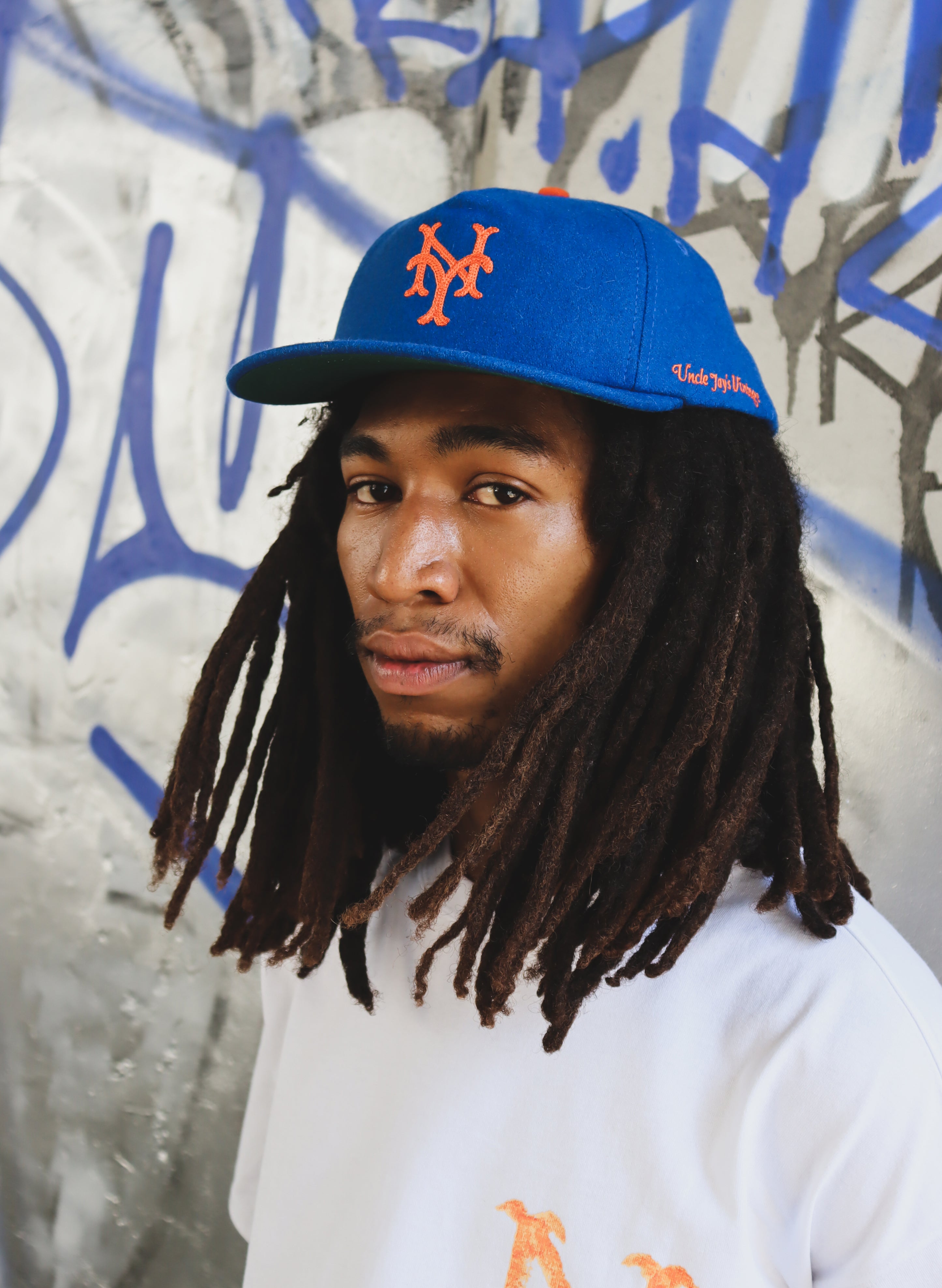 Uncle Jay's Vintage Chainstitch Cap BLUE/ORANGE (UNCLE-001