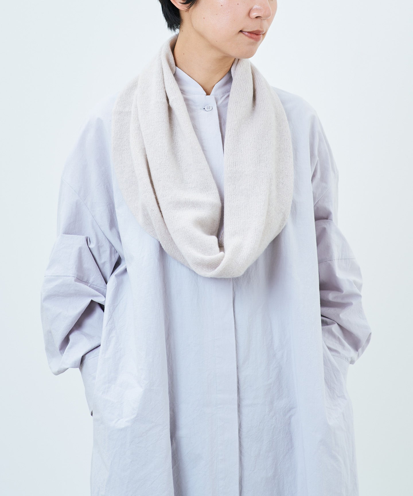 カシミヤ100％のスヌード（CAA-044） – WOOL STUDIO