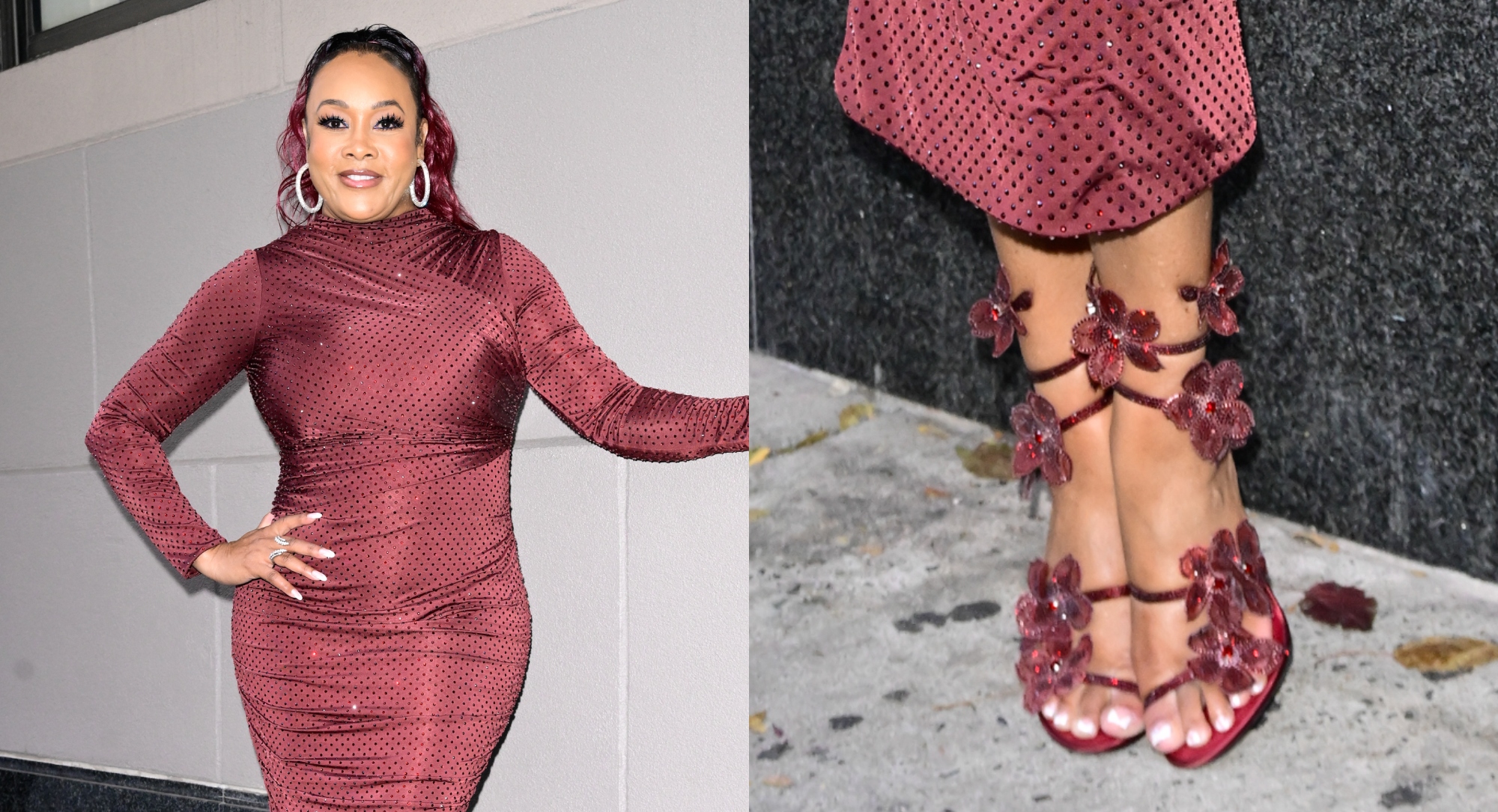 Vivica A. Fox Models Romantic René Caovilla Sandals in NYC