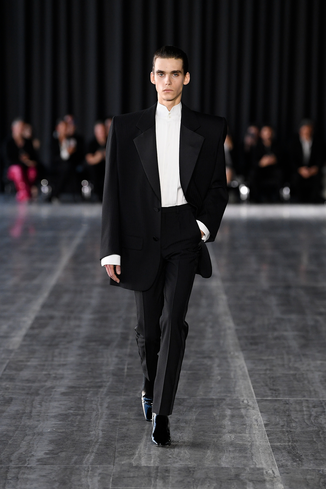 Saint Laurent Took Its Big Shoulders to Berlin for Men's Fashion Show