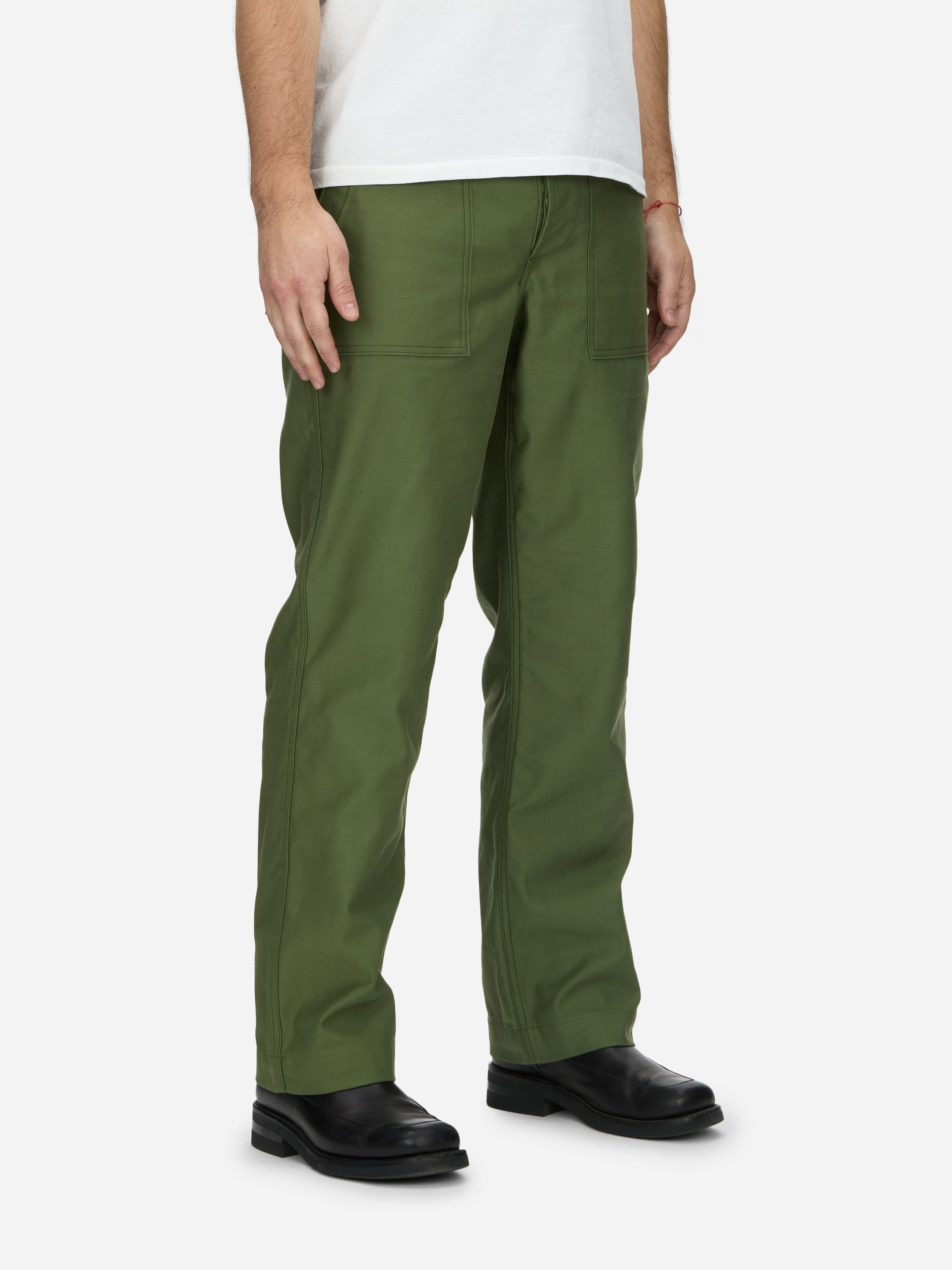 Fatigue Pants ~ Olive Back Satin – 3sixteen
