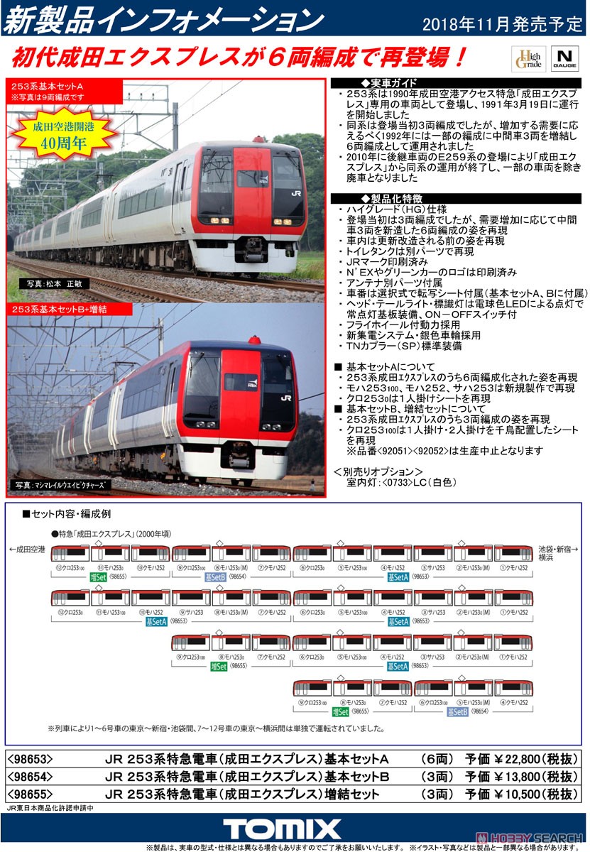 JR 253系特急電車 (成田エクスプレス) 基本セットA (基本A・6両セット