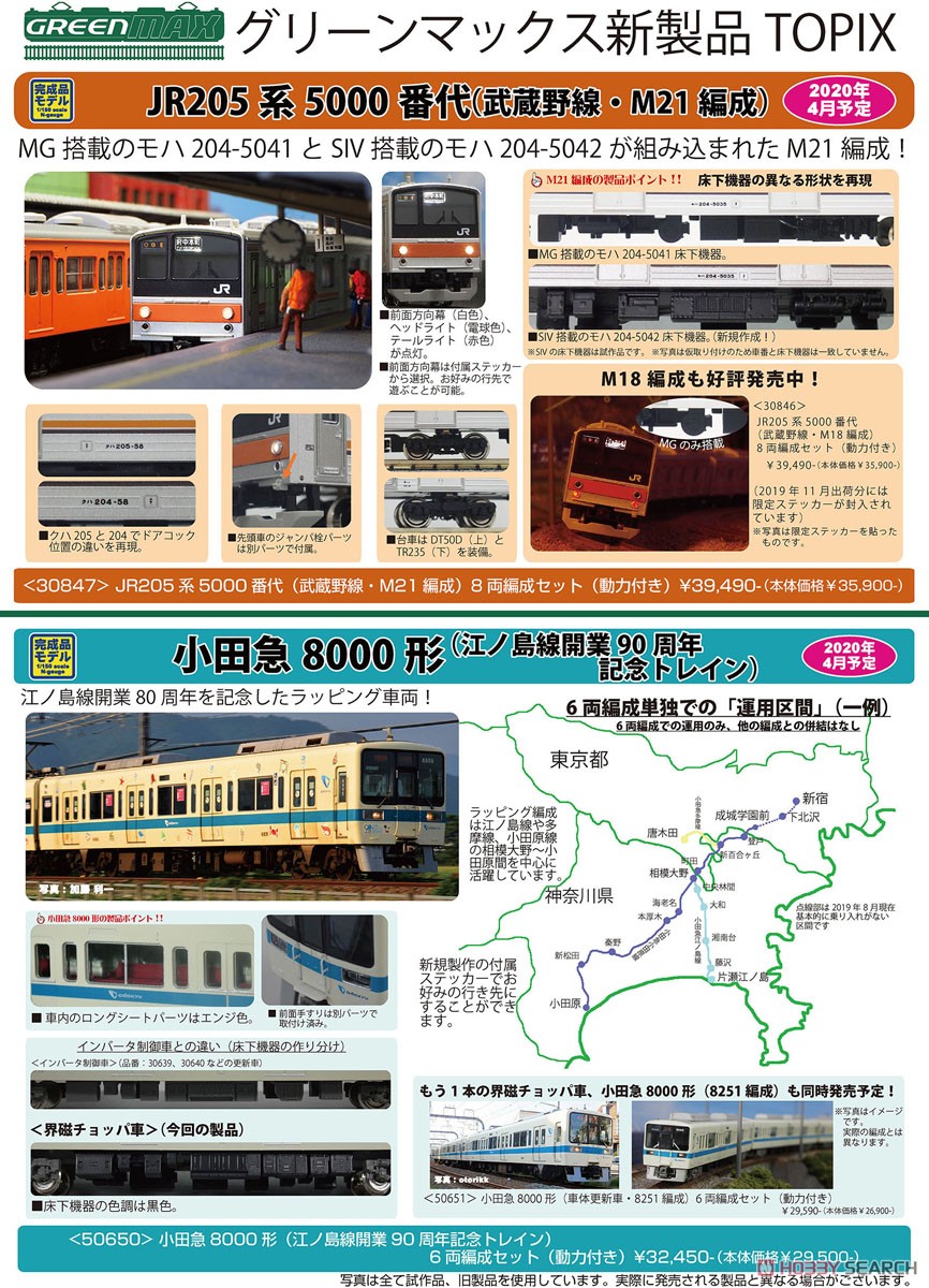 小田急 8000形 (車体更新車・8251編成) 6両編成セット (動力付き) (6両