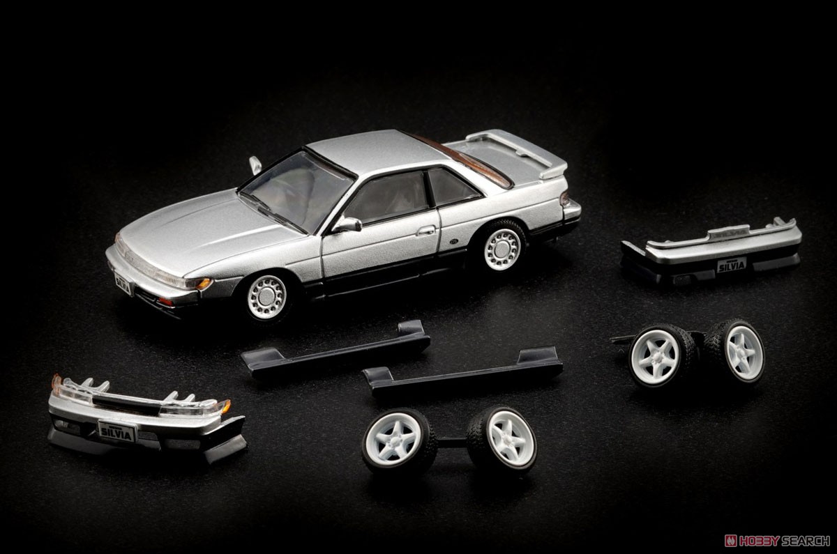 日産 シルビア S13 シルバー/グレー RHD (ミニカー) - ホビーサーチ