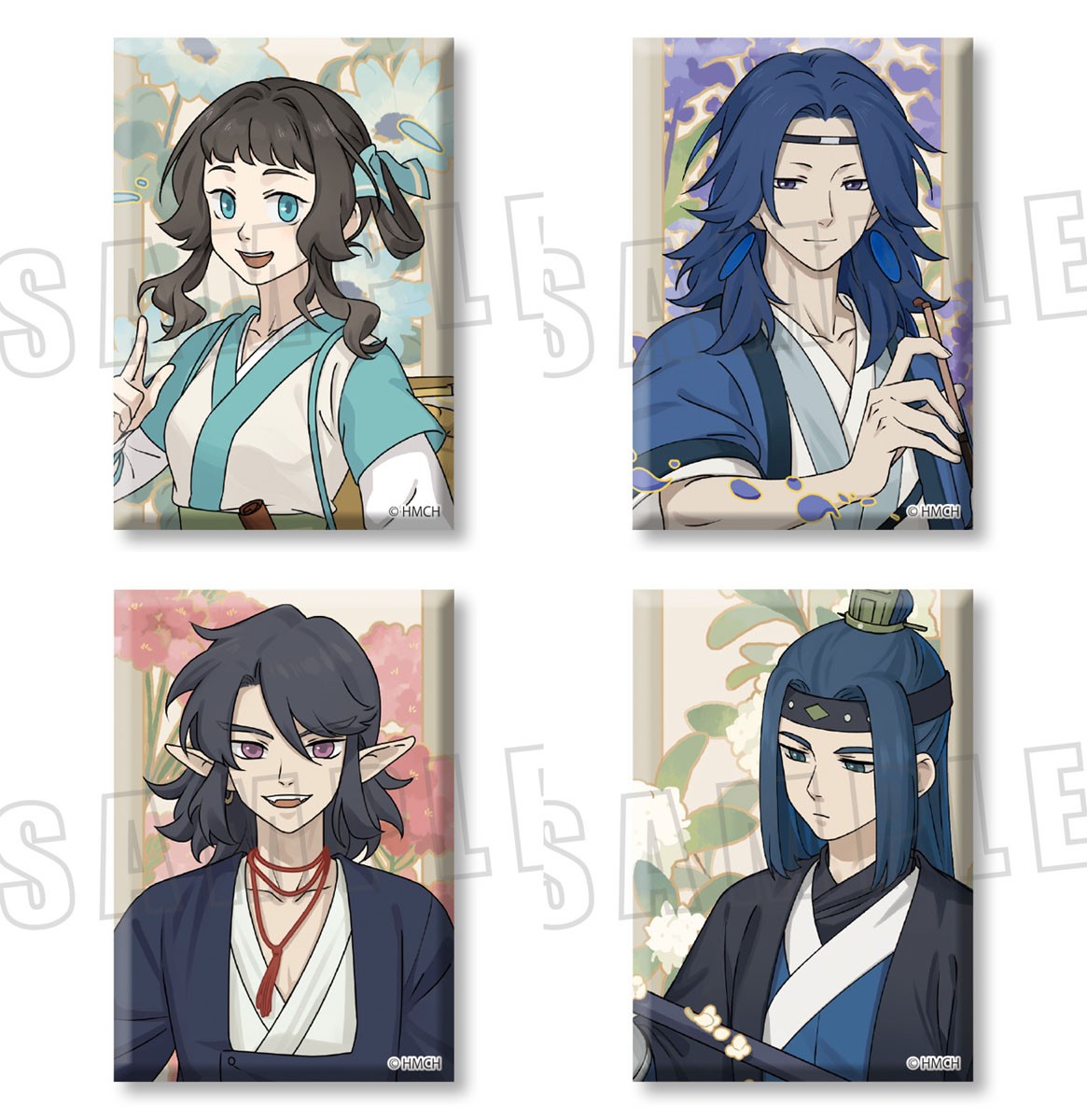 羅小黒戦記 藍渓鎮 外伝 スクエア缶バッジ 清凝 (キャラクターグッズ