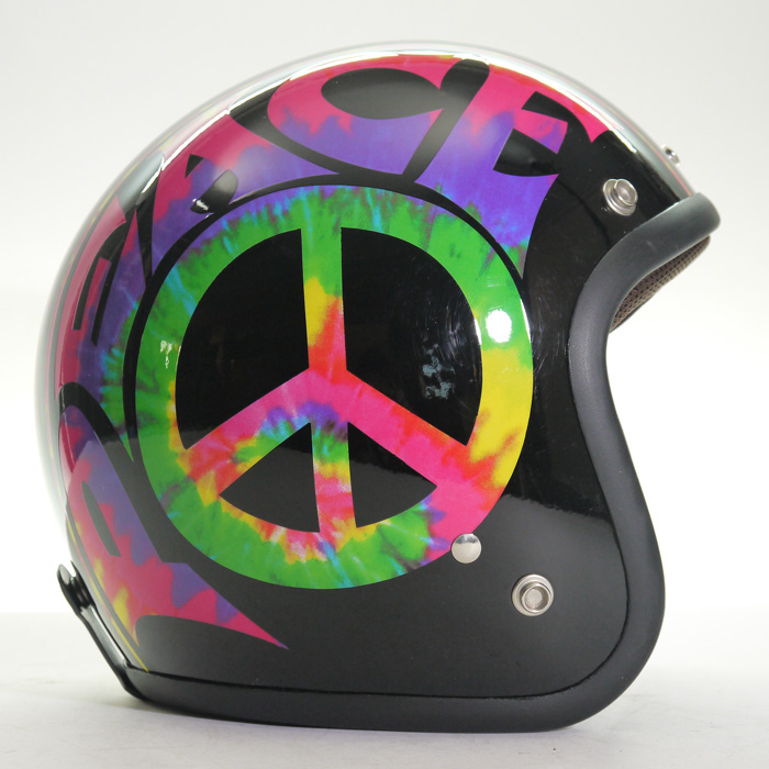 TieDye+ LOVE and PEACE | ジェットヘルメット | 72JAM ジャムテック
