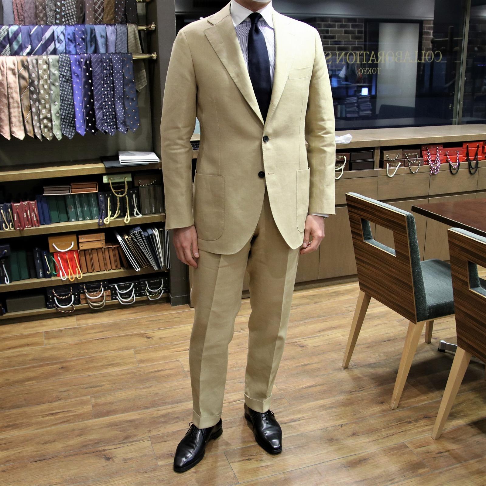 IRISH LINENのスーツ Fabric by W.BILL