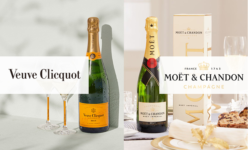 エレナです。シャンパンセット Moët & Chandon, Veuve プレミアム
