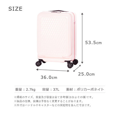 送料無料 正規品 スーツケース 機内持ち込み アジアラゲージ A.L.I 37L