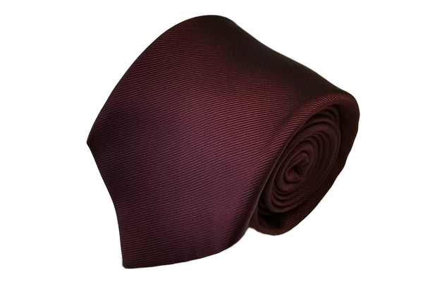 メローラ MILANO SERIES ネクタイ ◇ ワインレッド×ソリッド