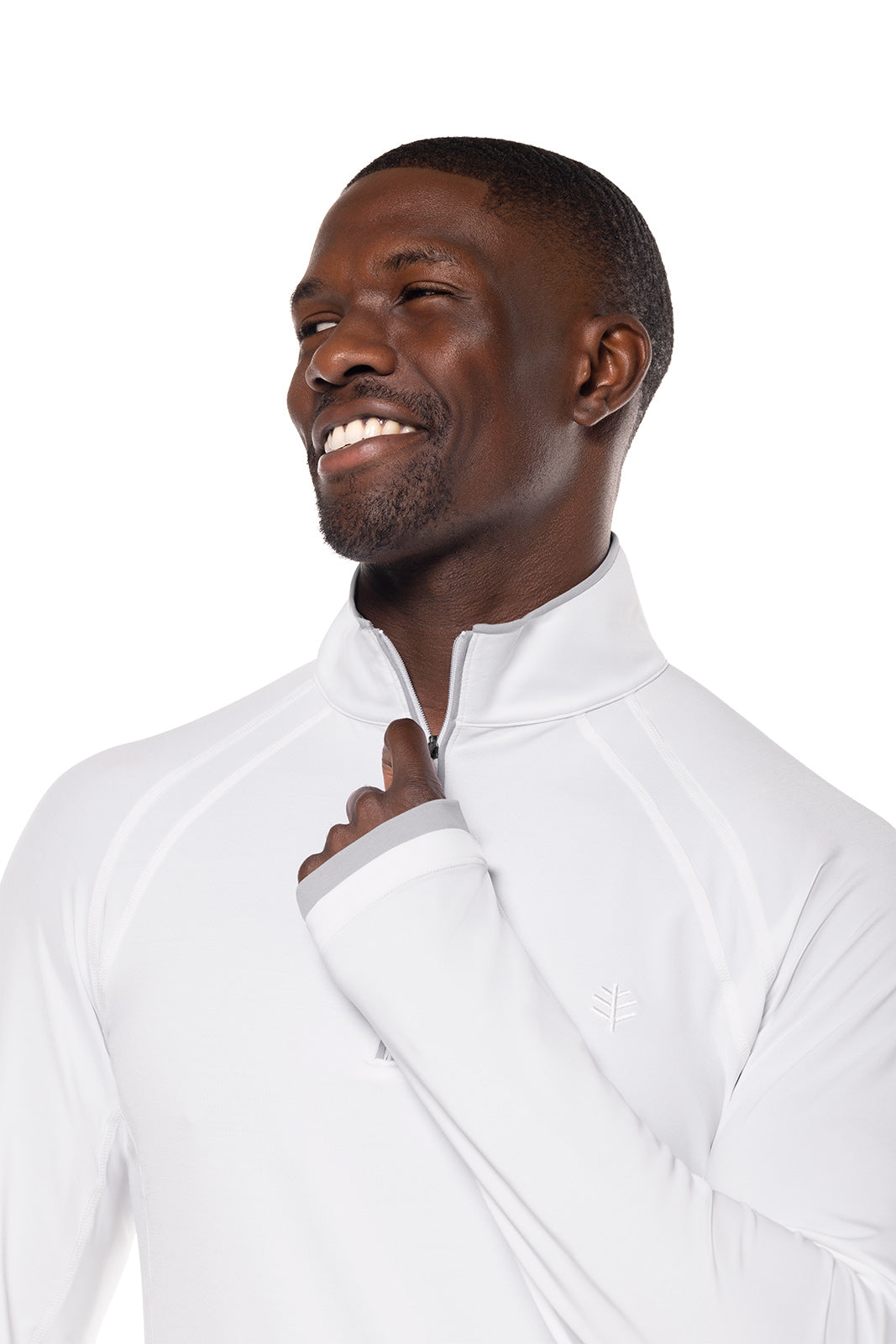 Men's Ultimate Half Zip Rash Guard | White UPF 50+
