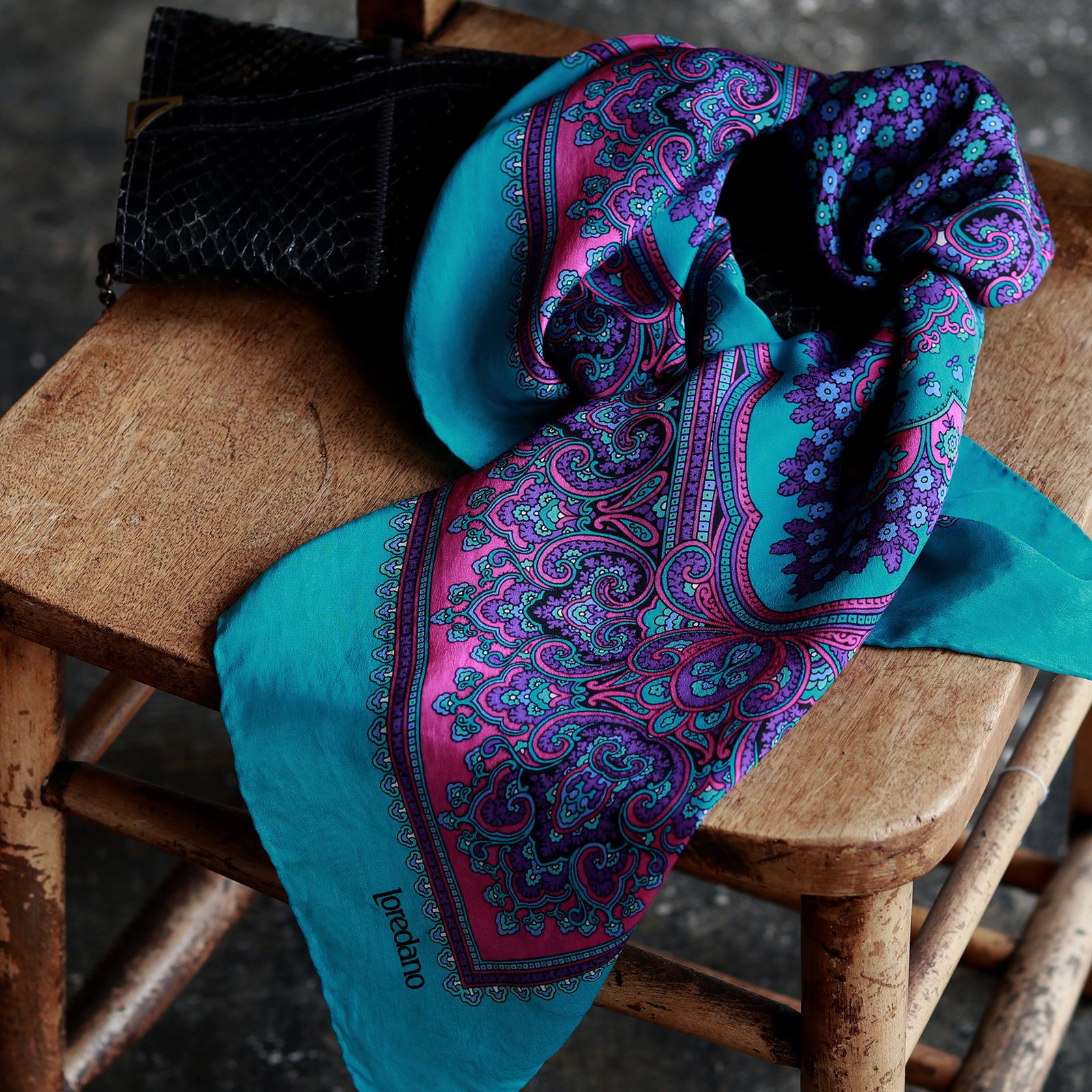 ペイズリー」ヴィンテージスカーフ イタリア Loredano | corne/コルネ