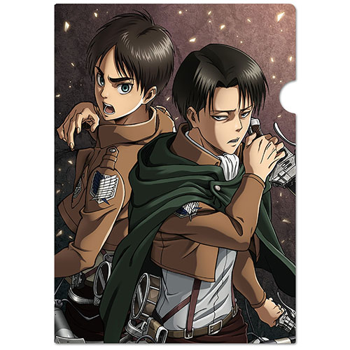 進撃の巨人 クリアファイルQ[エレン＆リヴァイ] [進撃の巨人] | 公式