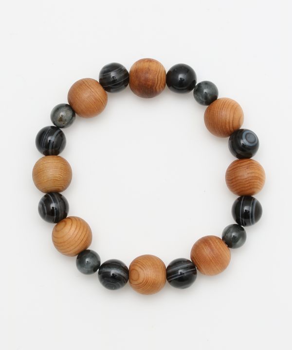 屋久杉八角形 天眼石ブレスレット(EYE AGATE): 『岩座(いわくら)』公式通販