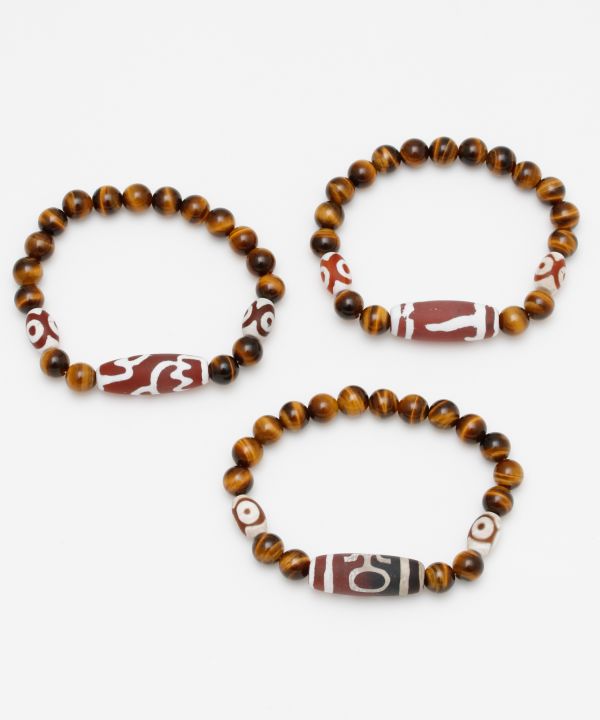 天珠】スリースト－ンブレスレット(TIGER EYE): 『チャイハネ』公式通販