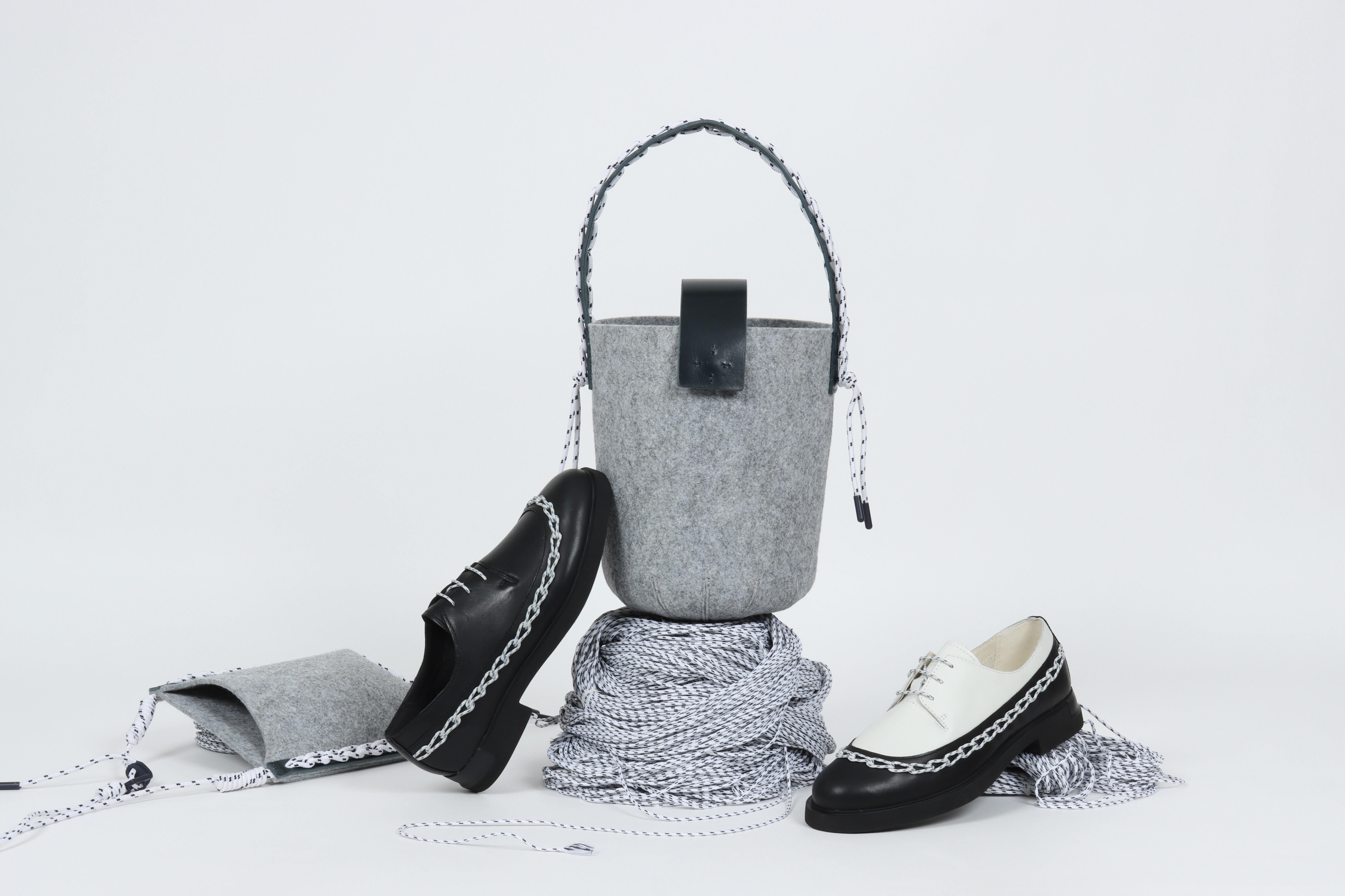 【極美品】カンペール イマン ブラック ホワイト レザー ミントデザインズ 限定 CAMPER(カンペール)」×「mintdesigns（ミントデザインズ）」待望の第2