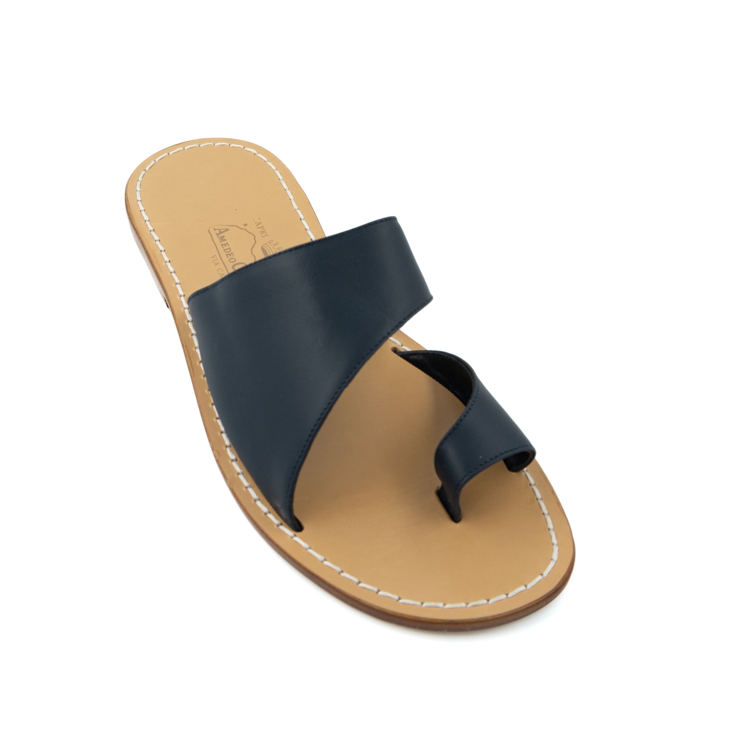 Philip - Genuine leather sandal with wave and toe band – Canfora.com