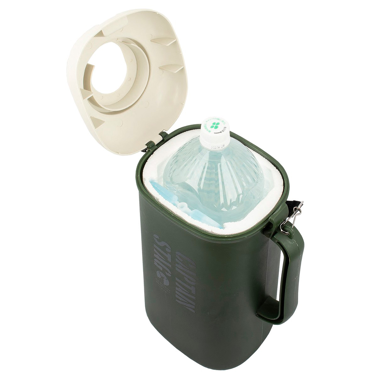 ペットボトル用クーラー2L用〈保冷剤付〉（ダークグリーン