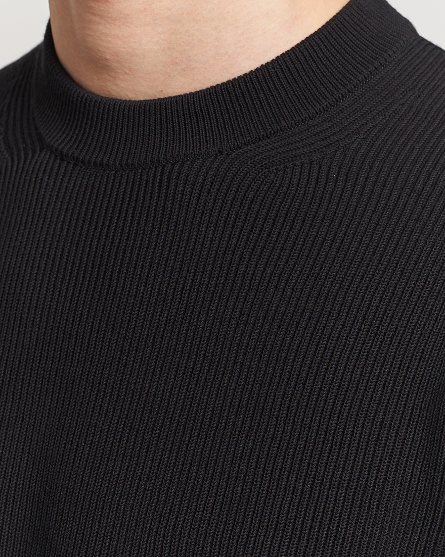 Auralee Hard Twist Rib Knit Pullover Black at CareOfCarl.com