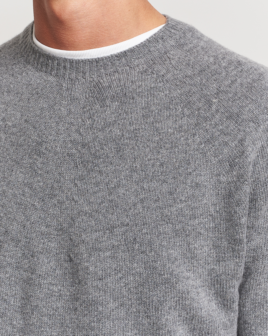 Jil Sander Seamless Crew Neck Sweater Grey Melange at CareOfCarl.com