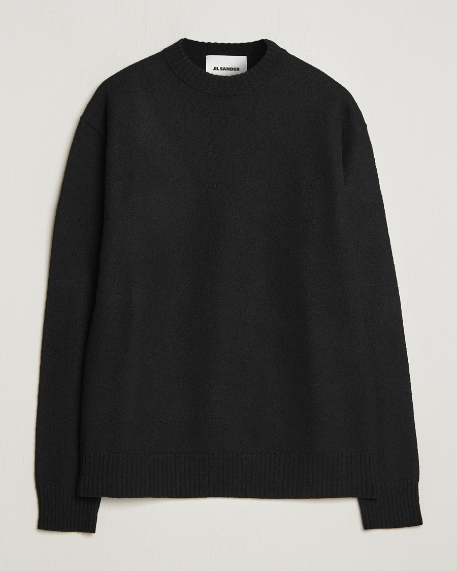Jil Sander Lightweight Merino Wool Sweater Black at CareOfCarl.com